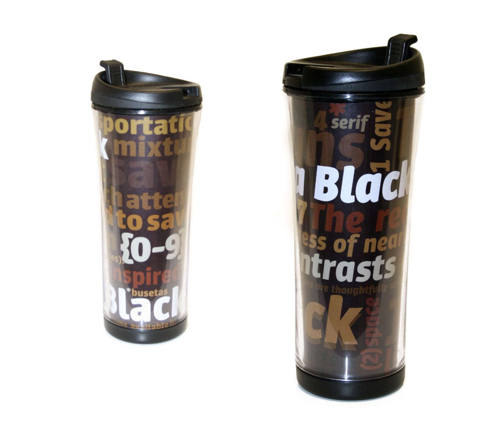 Typography Tumbler — Typography-driven packaging design for reusable travel mug